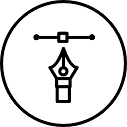 końcówka pióra do kaligrafii skierowana na złącze ikona