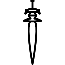 espada en posición vertical icono