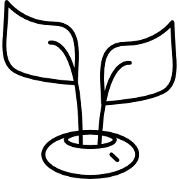 planter des feuilles dans un pot Icône