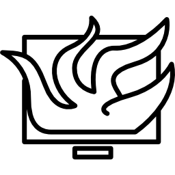 computermonitor mit tentakeln icon