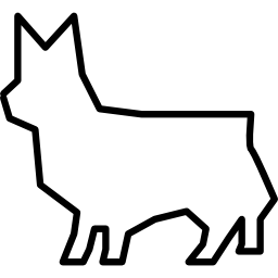 sagoma geometrica del gatto icona