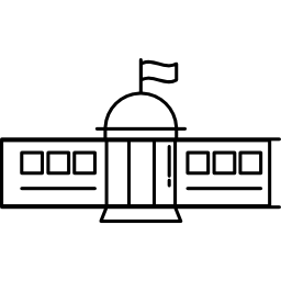 staats- of landsbestuursgebouw icoon