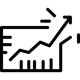 tabla de crecimiento empresarial icono