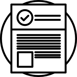 document met vinkje icoon