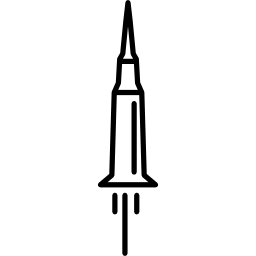 Syringe in vertical position icon