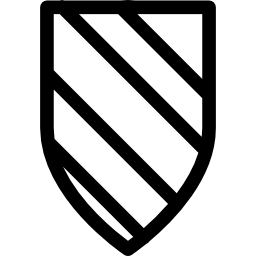 variante de escudo con diseño de rayas icono