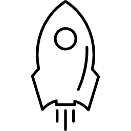 Rocket ship outline icon