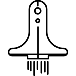 ruimteschipvariant in lanceerpositie icoon