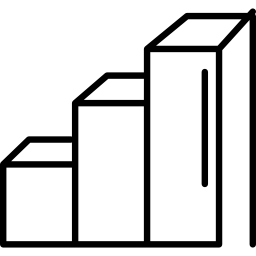 gráfico de barras ascendentes icono