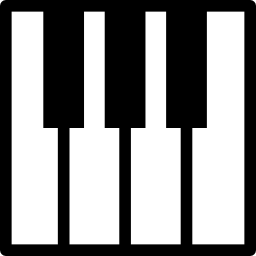 piano klaviertoetsen silhouet icoon