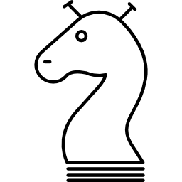 Horse head silhouette variant icon