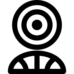 kreisförmige umrissform mit croissantform icon