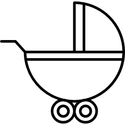 Детская коляска на колесах иконка