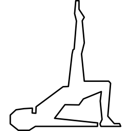 vrouwelijke stretching icoon