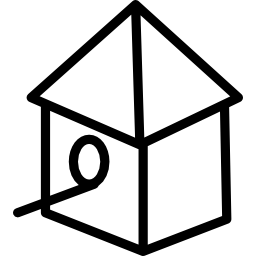 variante de la casa hecha de formas. icono