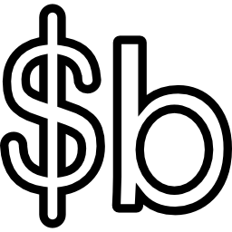 simbolo di valuta boliviano della bolivia icona