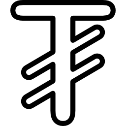 Mongolia tughrik currency symbol icon
