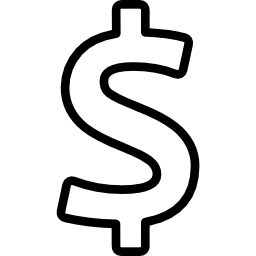 segno di valuta del dollaro icona