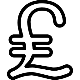 símbolo de moneda de la lira de turquía icono