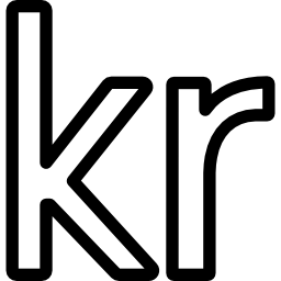 Denmark krone currency symbol icon