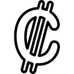 símbolo de moneda colón de costa rica icono