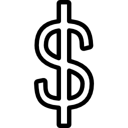 símbolo de moneda dólar icono