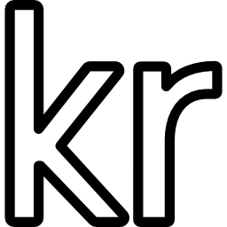 Norway krone currency symbol icon