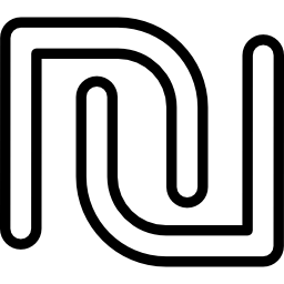 izraelski symbol waluty szekla ikona