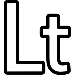 symbole de devise lituanie litas Icône