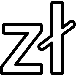 símbolo de moneda zloty de polonia icono