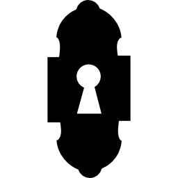 silhouette variante design buco della serratura icona