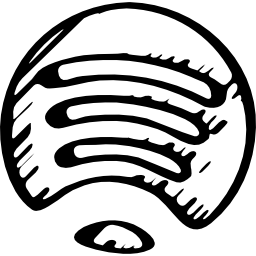 variante del logo bosquejado de spotify icono