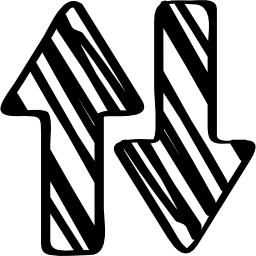 variante de flechas esbozadas icono