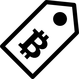 Bitcoin label tag icon