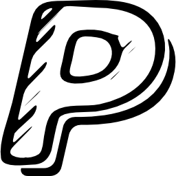 paypal skizzierte logo-variante icon