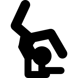 Artistic gymnast silhouette icon