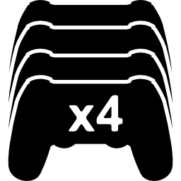 cztery kontrolki gier ps ikona