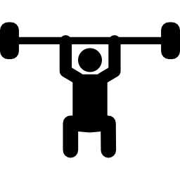 silueta de levantamiento de pesas icono