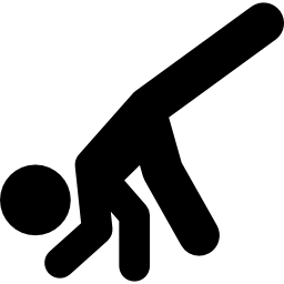 Martial art posture silhouette icon