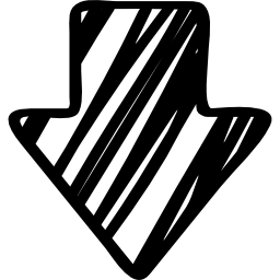 Arrow down sketched variant icon