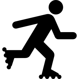 silueta patinadora icono