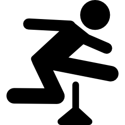 Athlete jumping silhouette icon