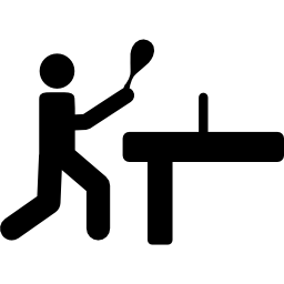 simbolo dello sport paralimpico del tennis da tavolo icona