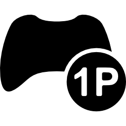 símbolo de juego de un jugador icono