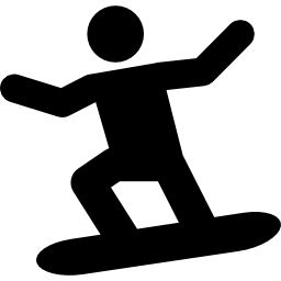silhueta de snowboard Ícone