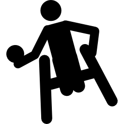 Paralympic basketball silhouette of a player on wheels chair icon