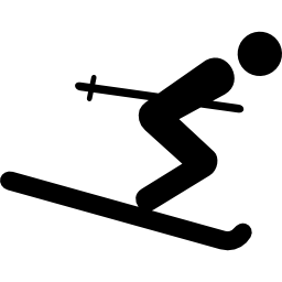Skiing silhouette icon