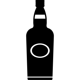 liquore scuro in bottiglia icona
