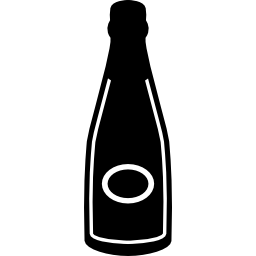 ciemna butelka wina ikona