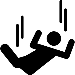 Paratrooper falling silhouette icon